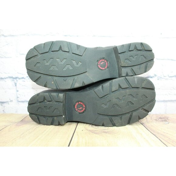 Milwaukee Black Leather Side Zip Motorcycle Riding Ankle Boots Size 8 C - Picture 9 of 9